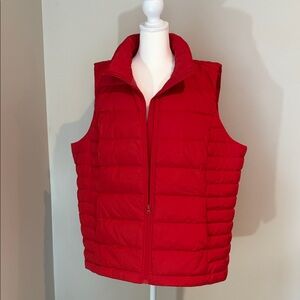 NWT Lands End Red Down Puffer Vests